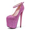 Fashion Classic Big Size 41 42 43 44 45 Sexy Pumps Wedding Women's Fetish Shoes Concise Woman Pumps High Heel Stripper Flock Pumps 19 Cm
