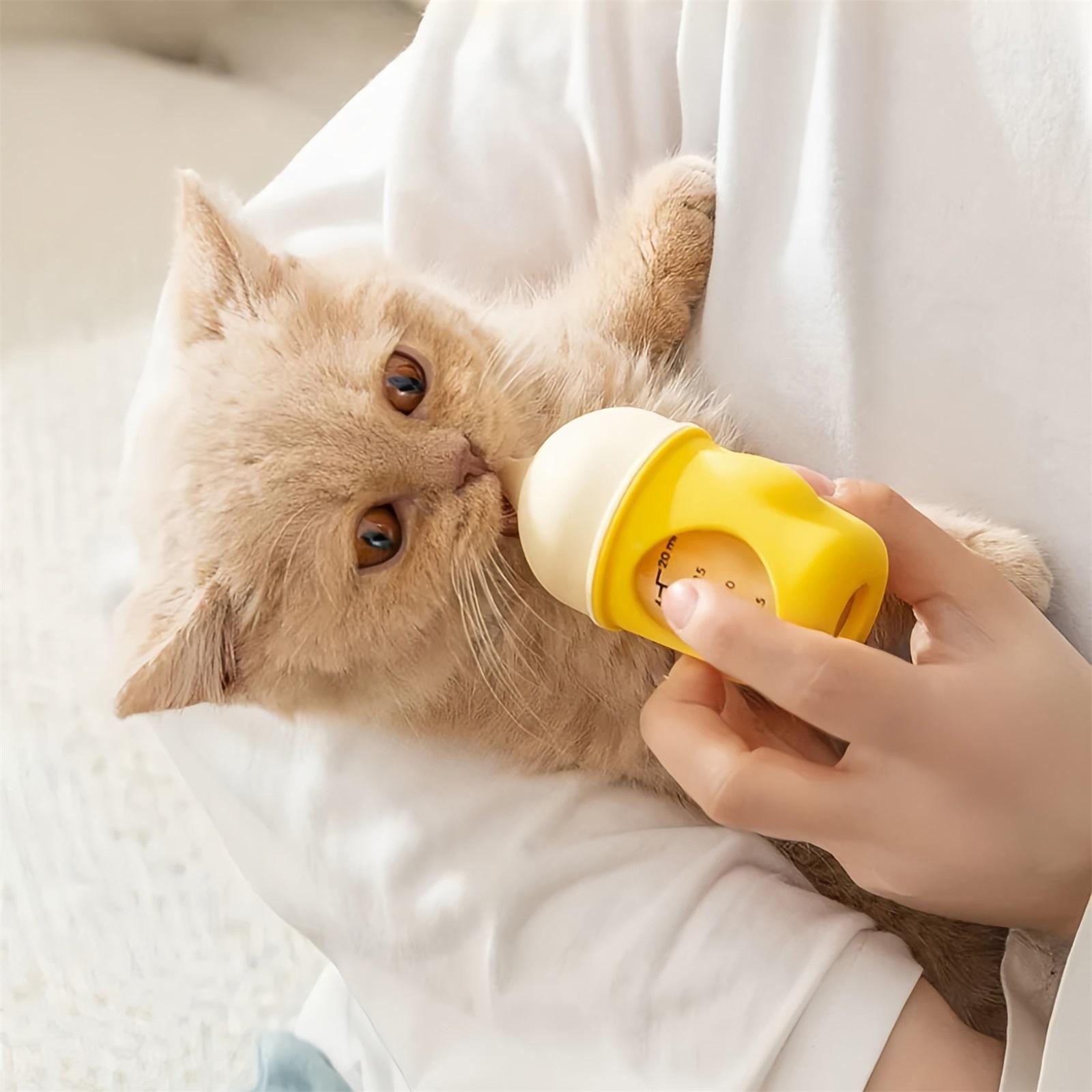 

20ml Pet Bottles For , And Puppy Feeding Bottle With Sponge Cleaning Brush, Easy Grip And Leak Design One Size жовтий