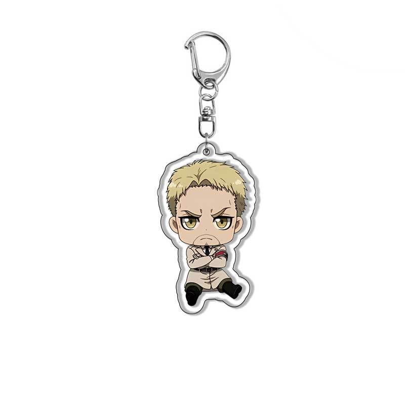 Attack on Titan Schlüsselanhänger Eren Jäger Mikasa Ackermann Acryl Beidseitiger Schlüsselanhänger Anime Merchandise Geschenk für Fans Sammlerstück 55mm