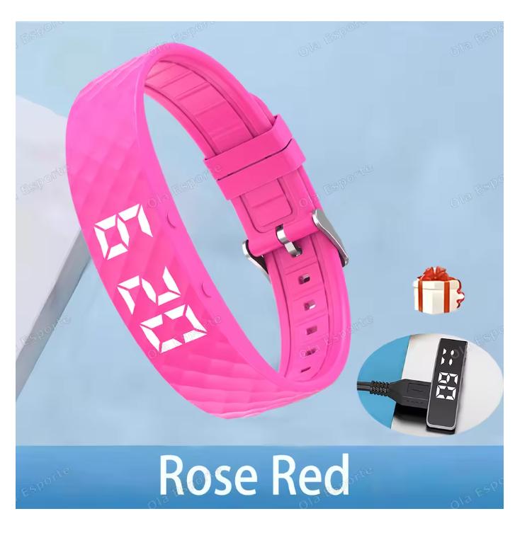 2026 New LED Digital Smart Bracelet Monitor Vibration Alarm Wristband Smart Bracelet Waterproof Smartband for Student Smart Band