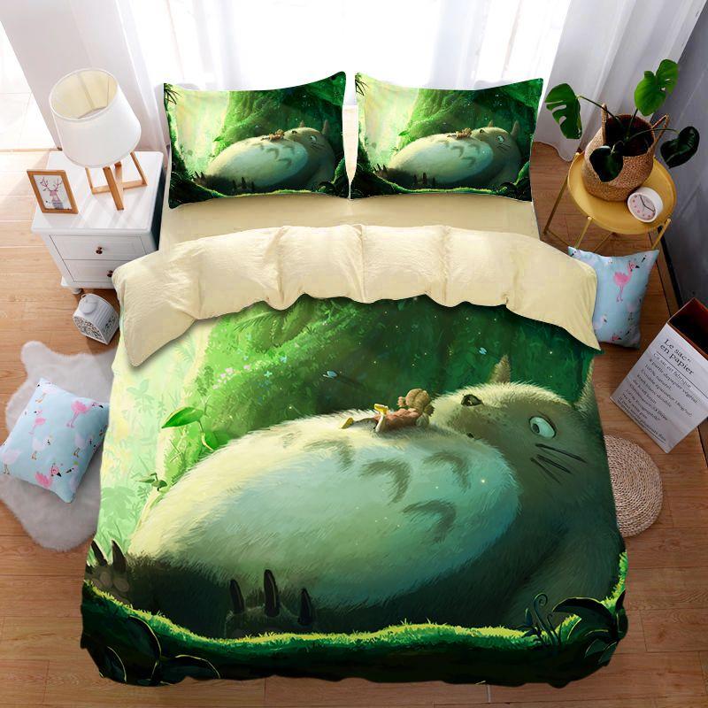 Duvet Cover My Neighbor T-Totoro 3D Exquisite Cartoon Print Bedding Set Comforter Bed Youth Home Decor Kids Boys Girls Gift