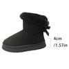 Fashion Winter Cozy Faux Wool Snow Boots for Women Thick Sole Fur Cotton Padded Shoes Woman Bowknot Decor Plush Platform Ankle Booties