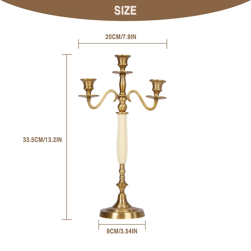 3/5 Arms Metal Taper Candle Holders Candlestick Holders Vintage Modern Decorative Centerpiece Candlestick Holders for Table Gift