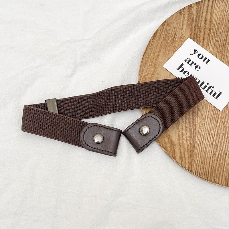 

Women s Jeans Elastic Waist Waist Hidden Belt кавовий