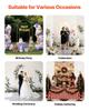 Arch Backdrop Stand, Set of 3, 2.2/2/1.8 m , Stable Structure, Easy Assembly, Gold Metal Arch Backdrop Stand for Wedding, Birthday Party, Graduation,