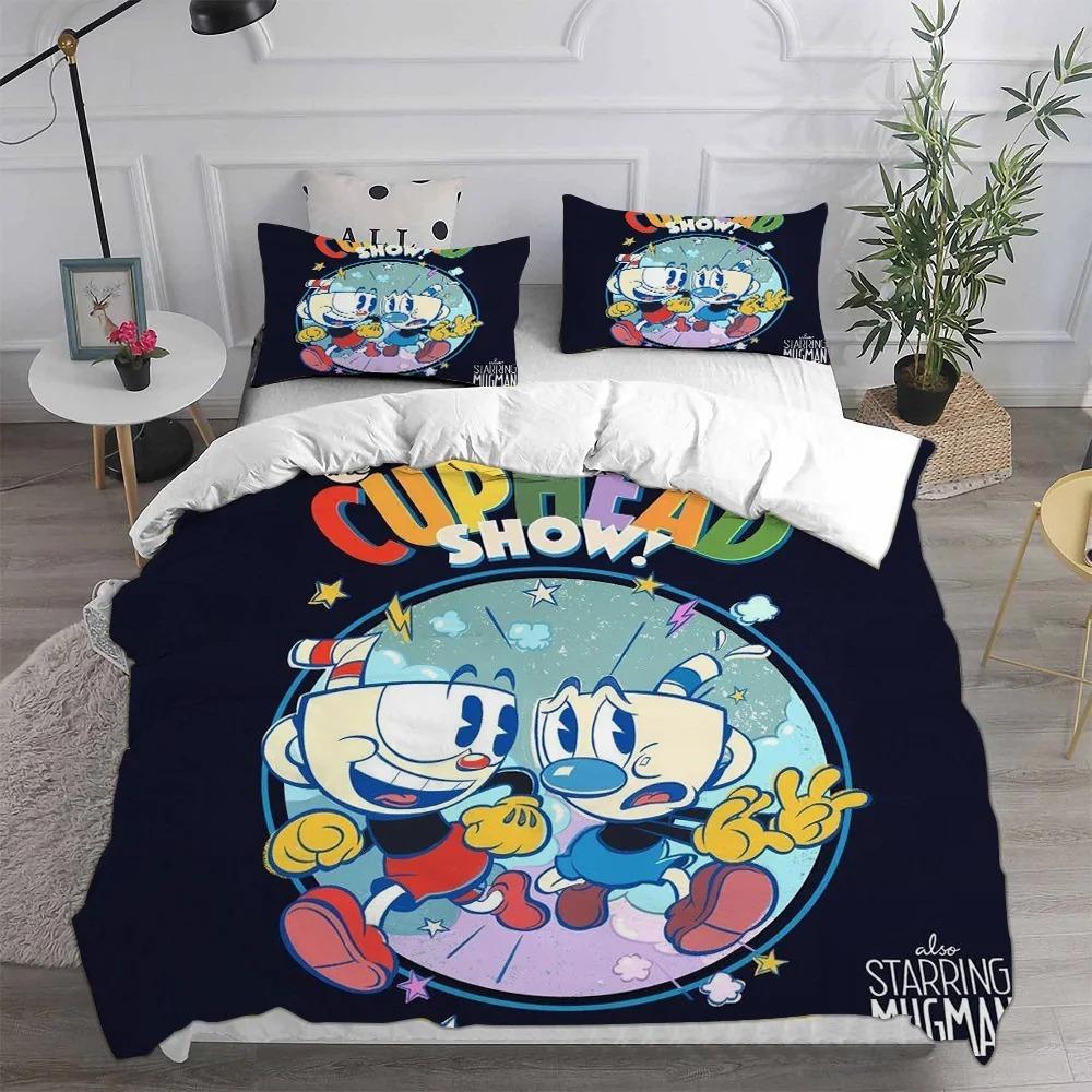 Game Cartoon Cuphead  Duvet Cover Bedding BoyGirl Bedroom Decoration Children-Gift Single Double Large Size Duvet Cover