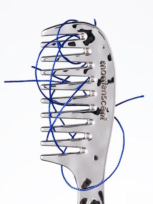 

momenscent silver hair comb keychain Silver