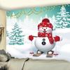 Winter Christmas Snowman Print Pattern Tapestry Home Decor Christmas Tapestry Living Room Wall Decor Backdrop Tapisserie De Noël