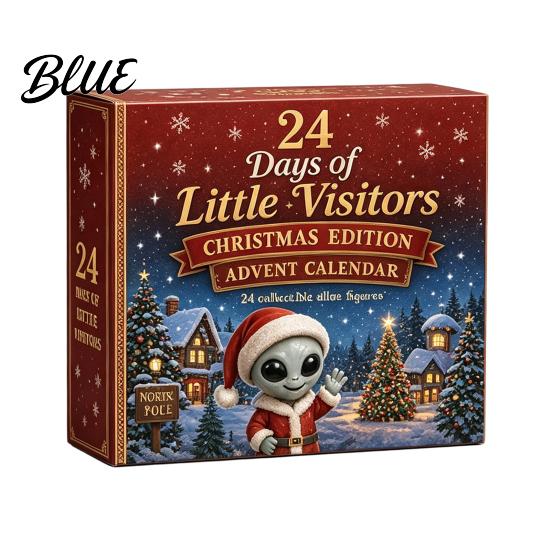Resin Figurines for Kids 2026 Spirit Advent Calendar 24-Day Countdown Mini Figure Set Elf Alien Unique Craftsmanship Gifts Fairy Christmas Ornament