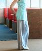 ERER Sheer Lace Panel Sweatpants Melange Gray