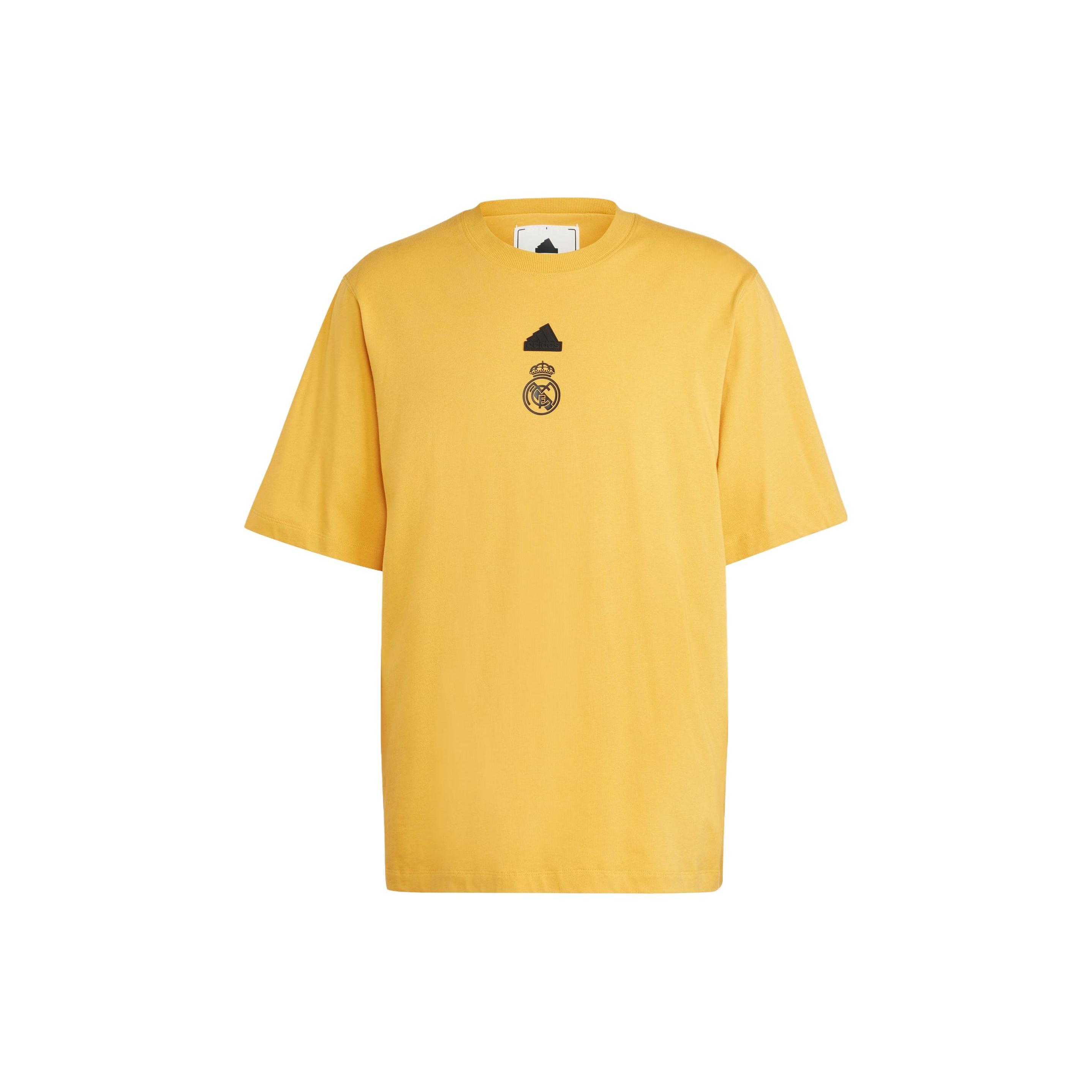 adidas Real Madrid LFSTLR Oversized Tee  Yellow  Men s HY0627 XXL