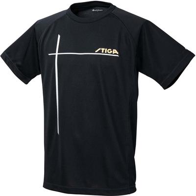 Table Tennis Short Sleeve Phiten Collaboration 2XO [STIGA] Shirt, Shirt, Black,