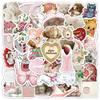 10/30/50pcs Cute Pink Coquette Aesthetic Stickers INS Style Graffiti Sticker Suitcase Guitar Laptop Kawaii Cartoon Decals Decor