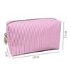 Fashion Striped Cosmetics Organizer for Women Student Large Capacity Pencil Case Makeup Pouch Toiletries Bag Travel Organizer