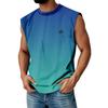 Men's Summer Round Neck Gradient Sports Casual Sleeveless Vest