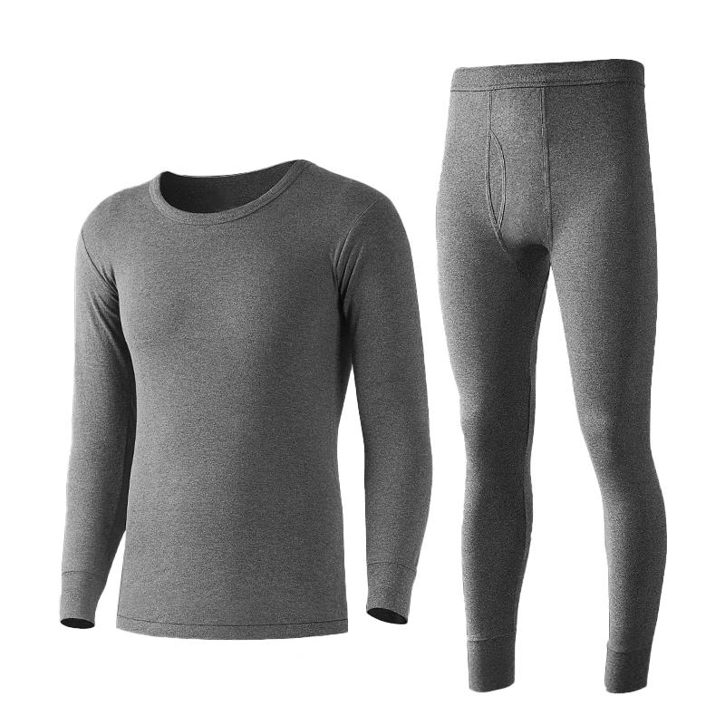 

Men s Pure Cotton Round Neck Thermal Underwear Set XL