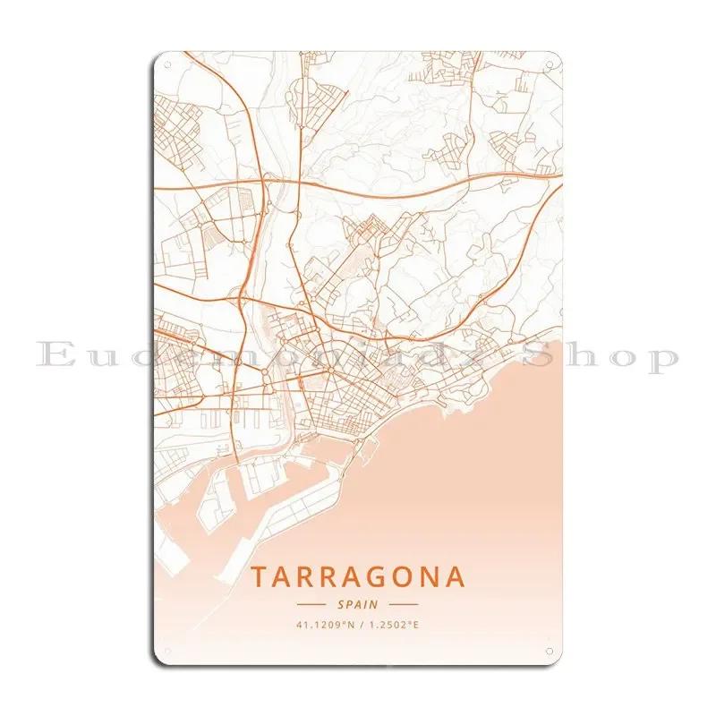 Tarragona Spain Metal Sign Club Party Kitchen Designer Vintage Tin Sign Poster 20x30cm（7.8x11.8inch）