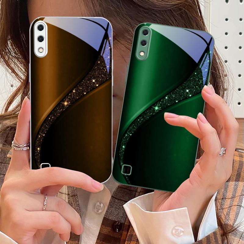 Brilliant golden galaxy For Samsung M02 12 Note 8 9 10 20 A 01 A02 A03 Core 04 05 06 10 12 13 14 15 A16 glass Ultra phone case