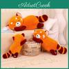 Adorable Plush Raccoon Toy In Vibrant Orange Color For Kids Soft And Cuddly Gift