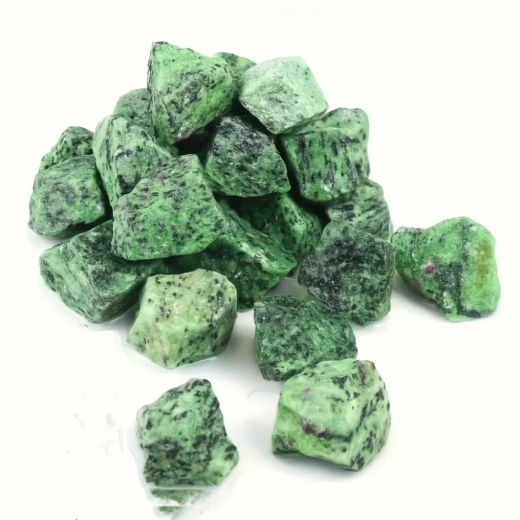 Natural Ruby Zoisite Raw Stones Reiki Healing Crystal Red Green Treasure Gem Aromatherapy Stone Diffuser Meditation For Gift