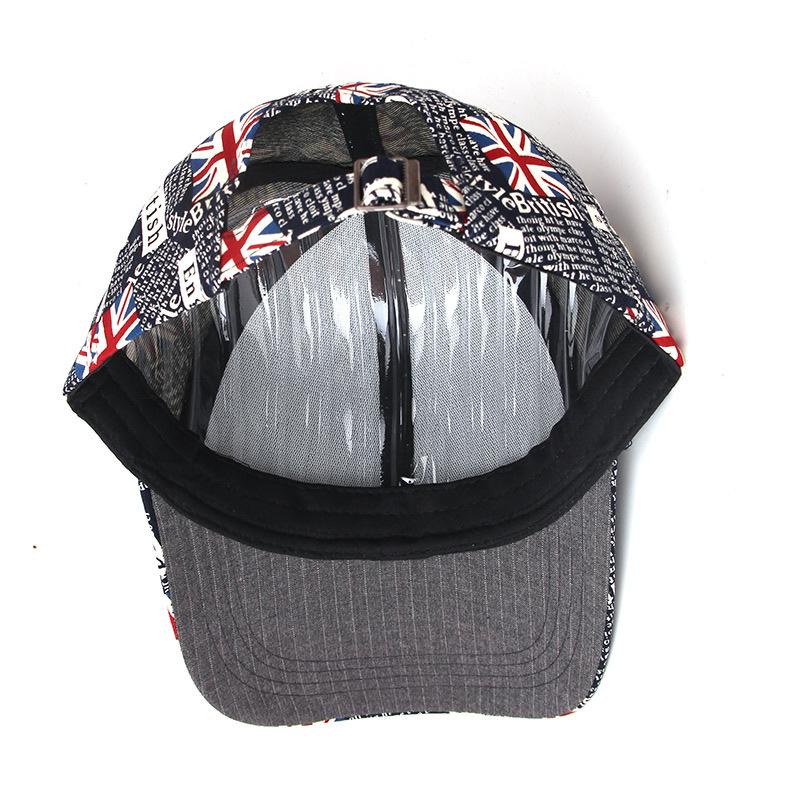 Classic English Flag Graffiti Women's Baseball Cap Versatile Fashion Sports Sun Cap Hip Hop Cap Letters Breathable Sun Cap