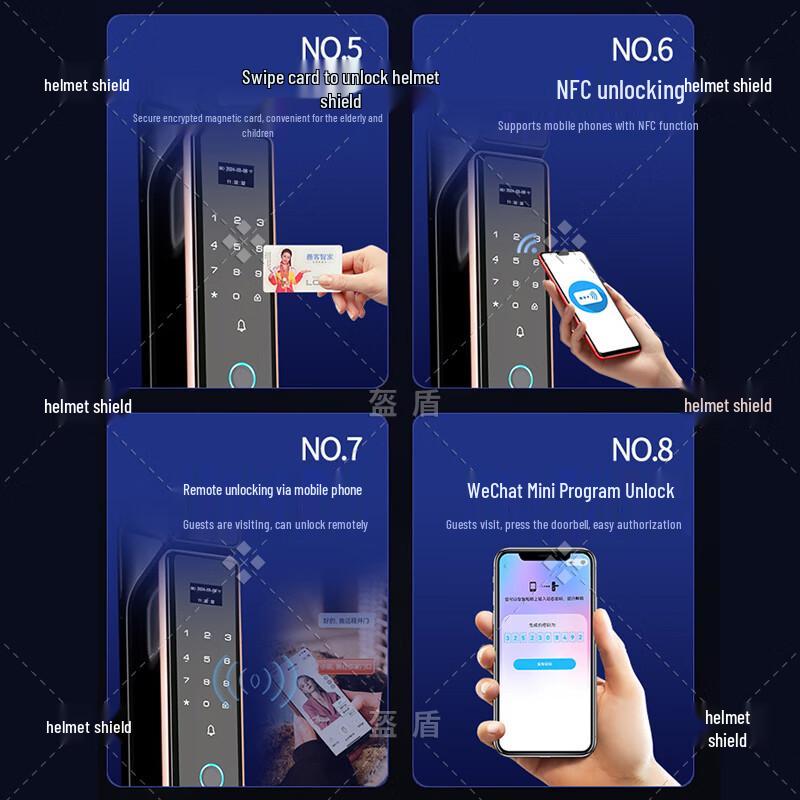 Kuidun A7 Plus 3D Facial Recognition Smart Door Lock