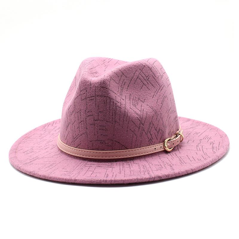 Ethnic Style Woolen Big-Brimmed Jazz Top Hat For Men And Women 9.5Cm Big-Edged Jazz Hat Church Hat