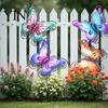 Waterproof Metal Wall Ornaments Butterfly Decorations, Garden Art Sculpture, Decorative Pieces Weatherproof Hanging Decor for Patio Fence Home
