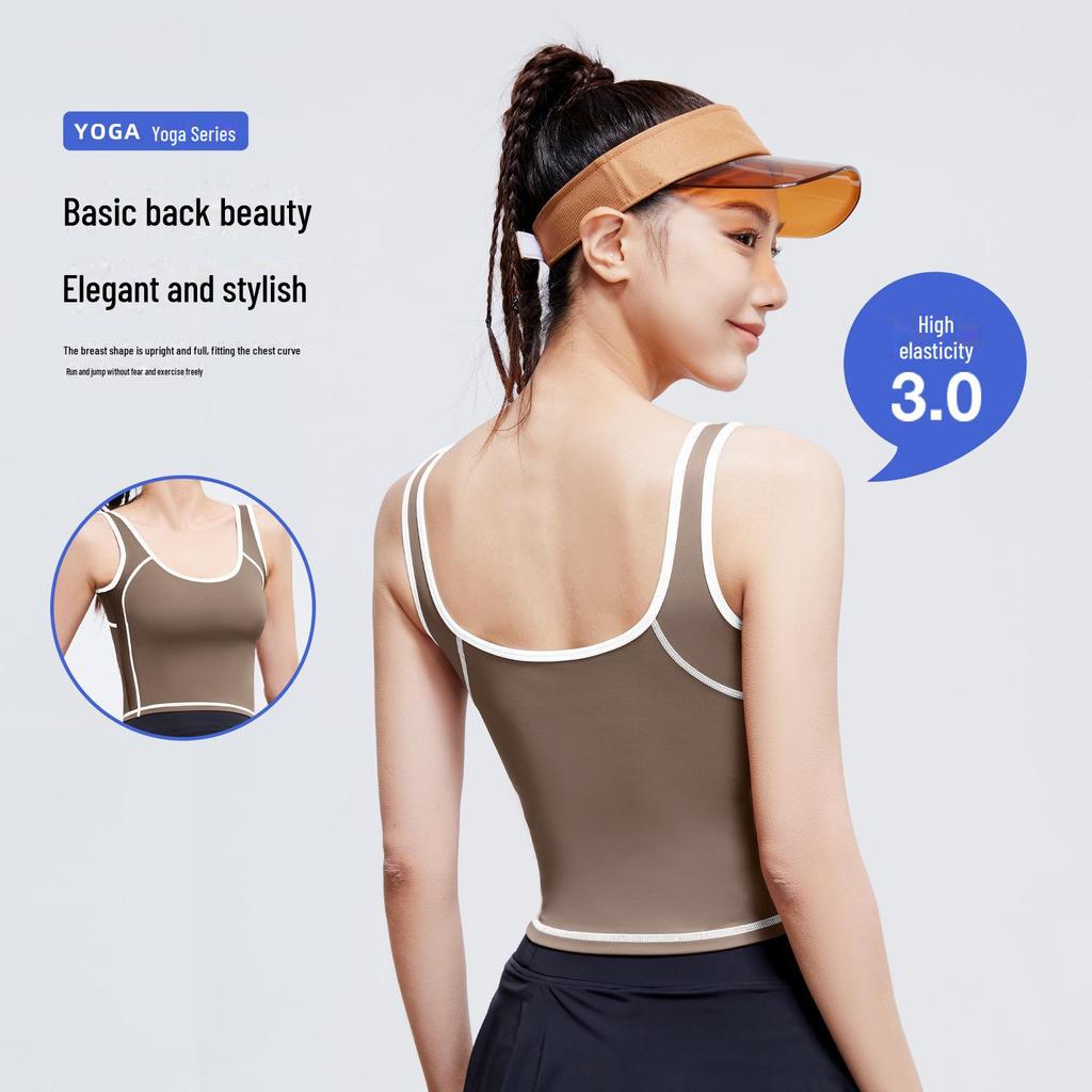 Juyitang Peach Arc U-Shaped High Elastic Shockproof Sports Vest