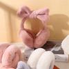 Outdoor Bowknot Warm Earmuffs Plush Foldable Ear Muffs Cute Winter Ear Warmers  for Women