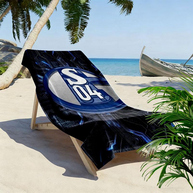 Asciugamano da Spiaggia Schalke, Asciugamano Grande Morbido ad Asciugatura Rapida per Spiaggia Campeggio Nuoto