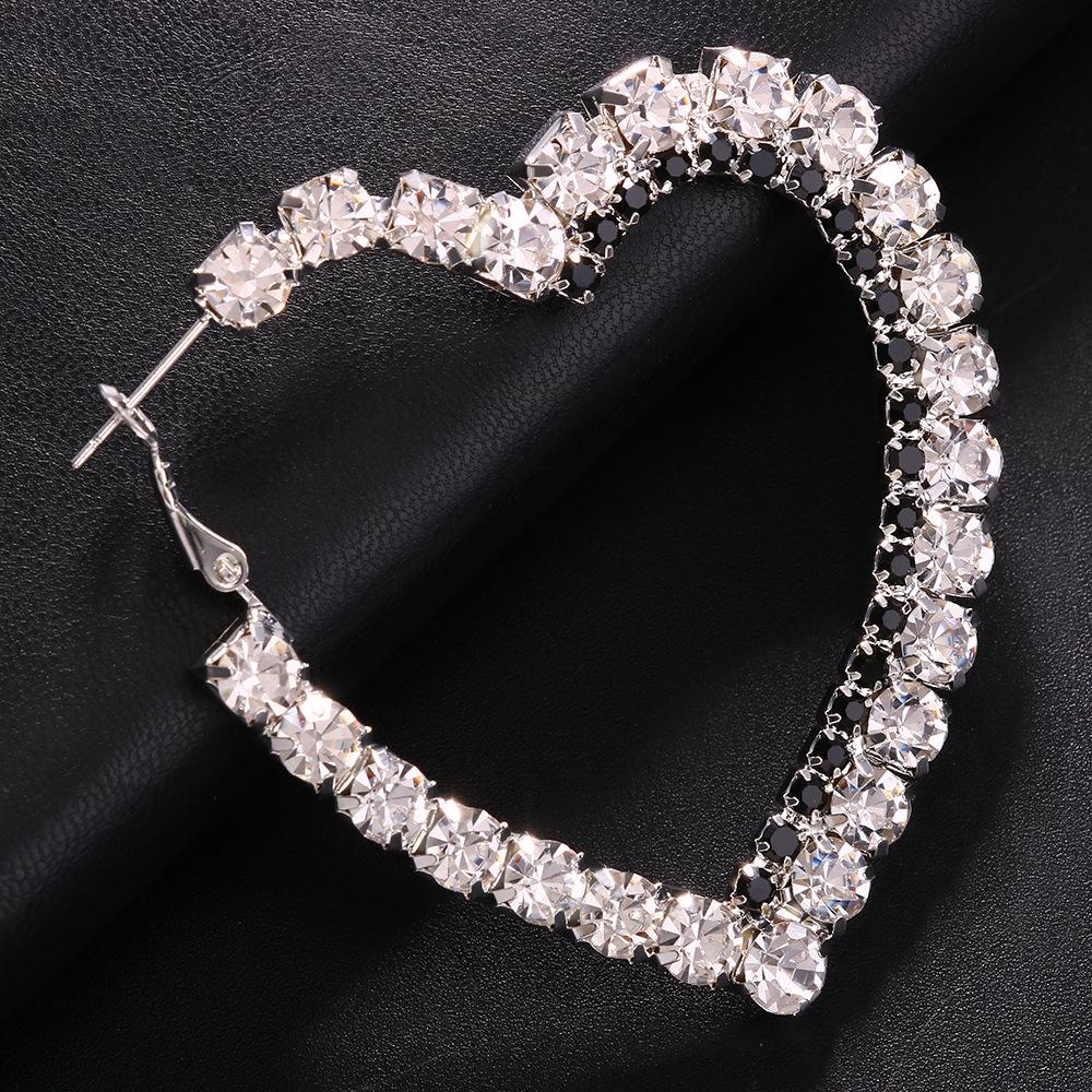 Love Earrings Fashion Personality Simple Diamond Earrings European and American Trendy Accessories Women