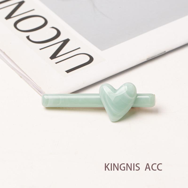 

Корейская заколка для волос в форме сердца: Милые конфетные цвета для женщин синий