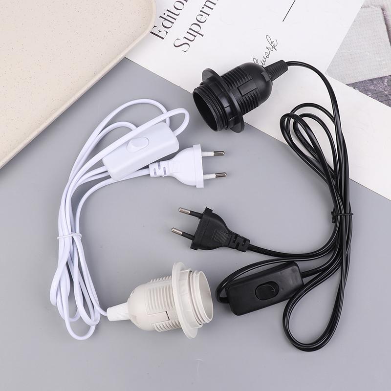 E27 220V Eu Plug Lamp Base Holder With 1.8M On/Off Power Cord Hanging Pendant Led Light Fixture Lamp Bulbs Socket Adapters