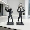 Abstract Moving Figure Resin Figurine Gymnastic Ball-carrying Figure Sculpture Handicraft Display Home Decoration Item
