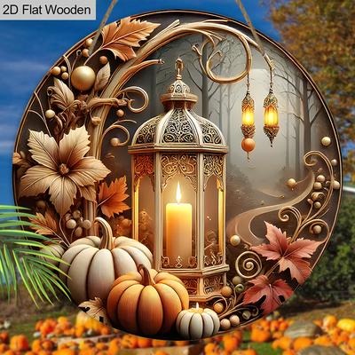Autumn Harvest Festival Wooden Sign - Thanksgiving Plaque for Yard, Door, Wall Hanging Decor - Ideal Festival Decoration