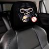 Head Rest Cover 2 Piece Ice Silk Cute Funny Cartoon Car Headrest Covers Automotive Seat Protector For Sedan Suv Truck Vehicle