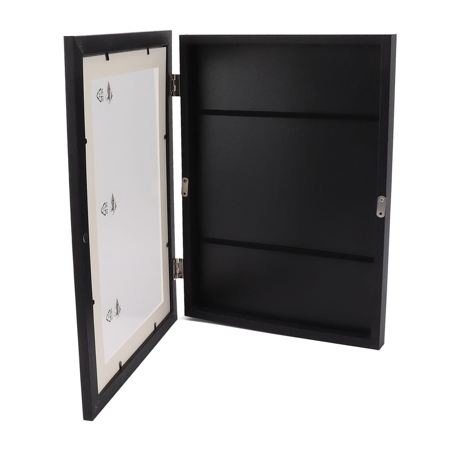 

Детская художественная рамка ДВП ПС Магнитная с передним открыванием Сменная рамка для демонстрации произведений искусства Вмещает 50 фотографий для поделок чёрный