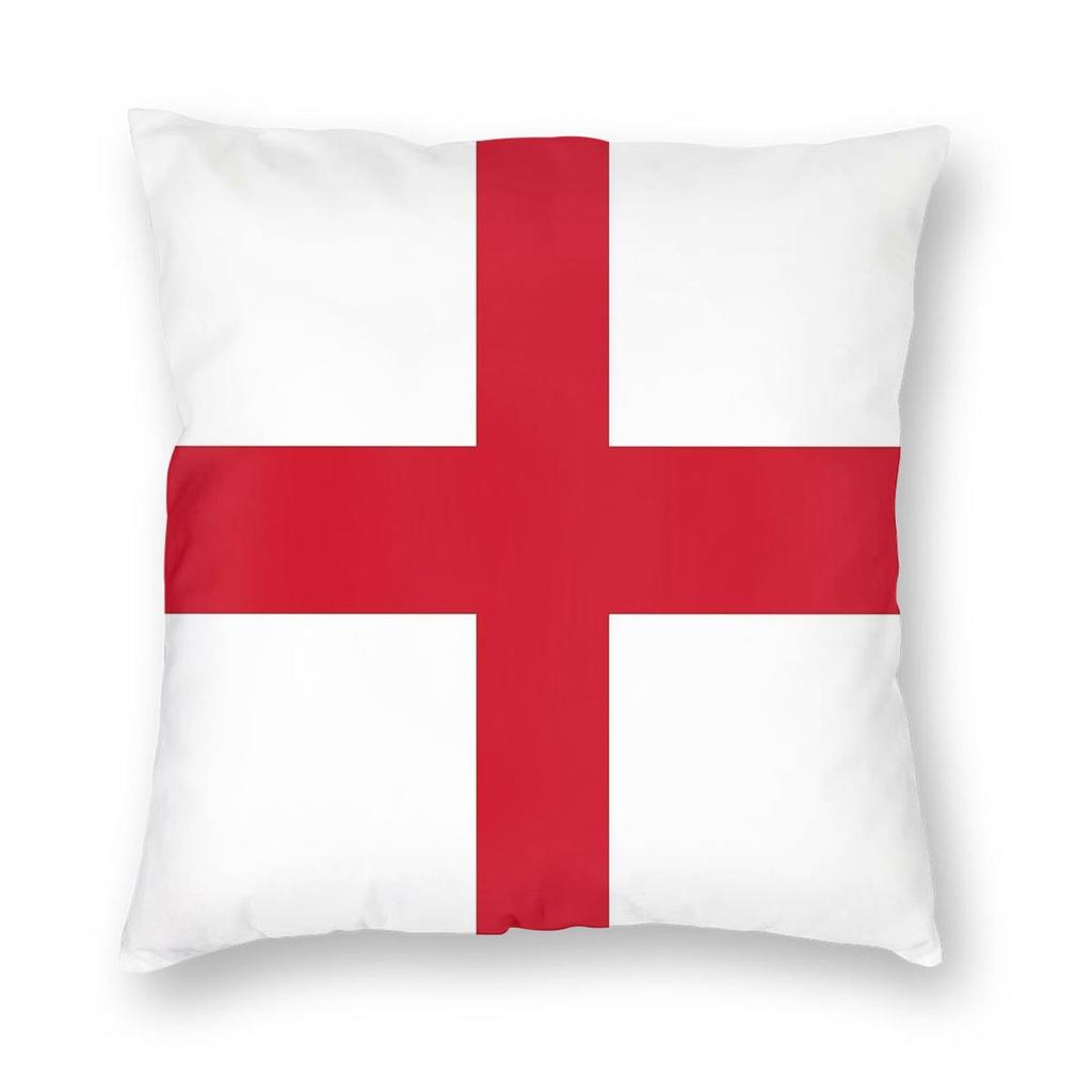 Flag Of England Square Pillowcase Polyester Linen Velvet Pattern Zip Decor Throw Pillow Case Sofa Cushion Cover