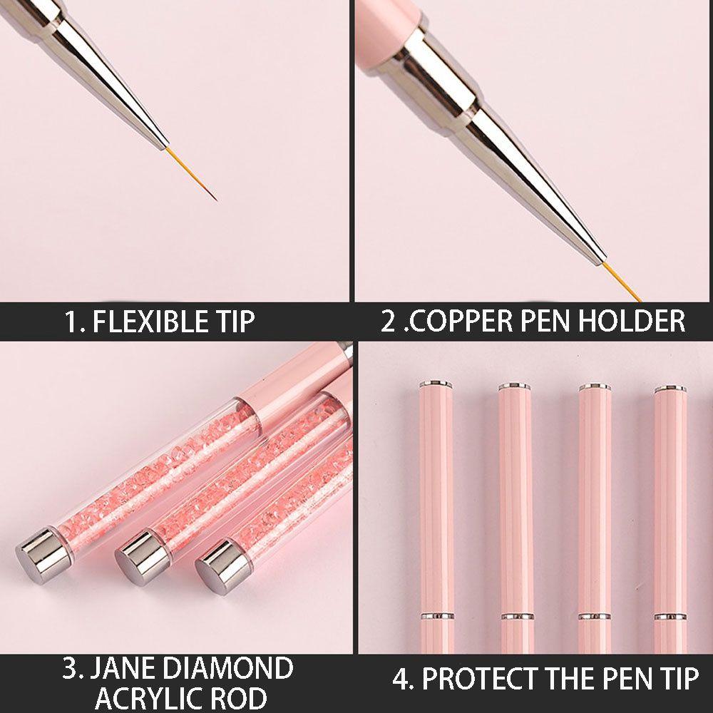 Brush Ultra-thin Oval Head Manicure Tool Nail Art Brush Nail Art Drawing Pen Acrylic Nail Liner Pen