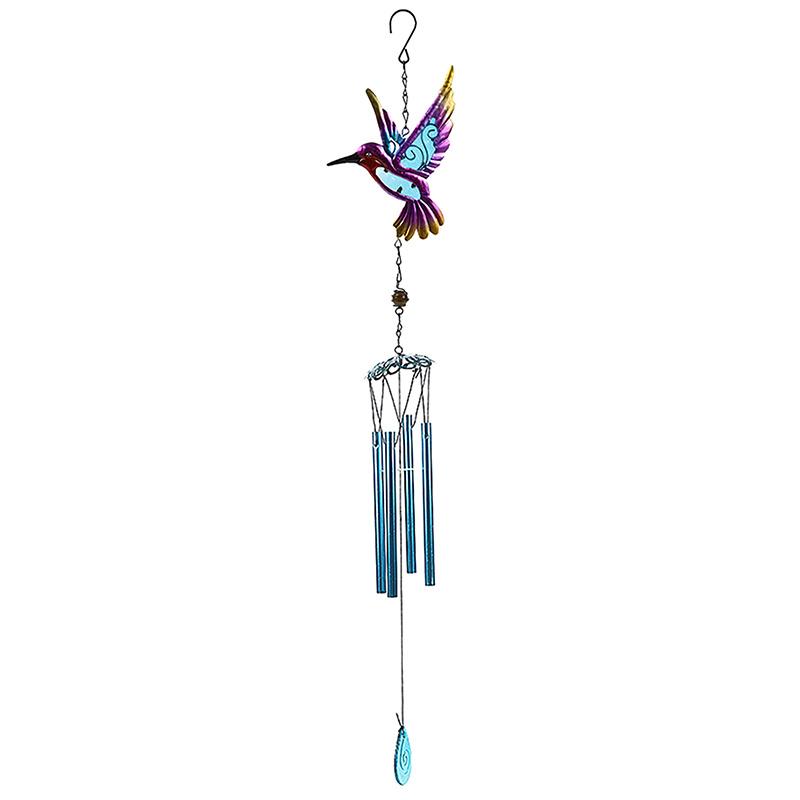 Windspiel Kolibri Metall Glas Bemaltes Handwerk Anhänger Glocke Libelle Vogel Aluminiumrohr Zuhause Hof Hängender Anhänger
