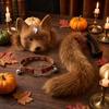 Set Coda e Collare con Mezza Maschera per Costume di Maschera di Halloween