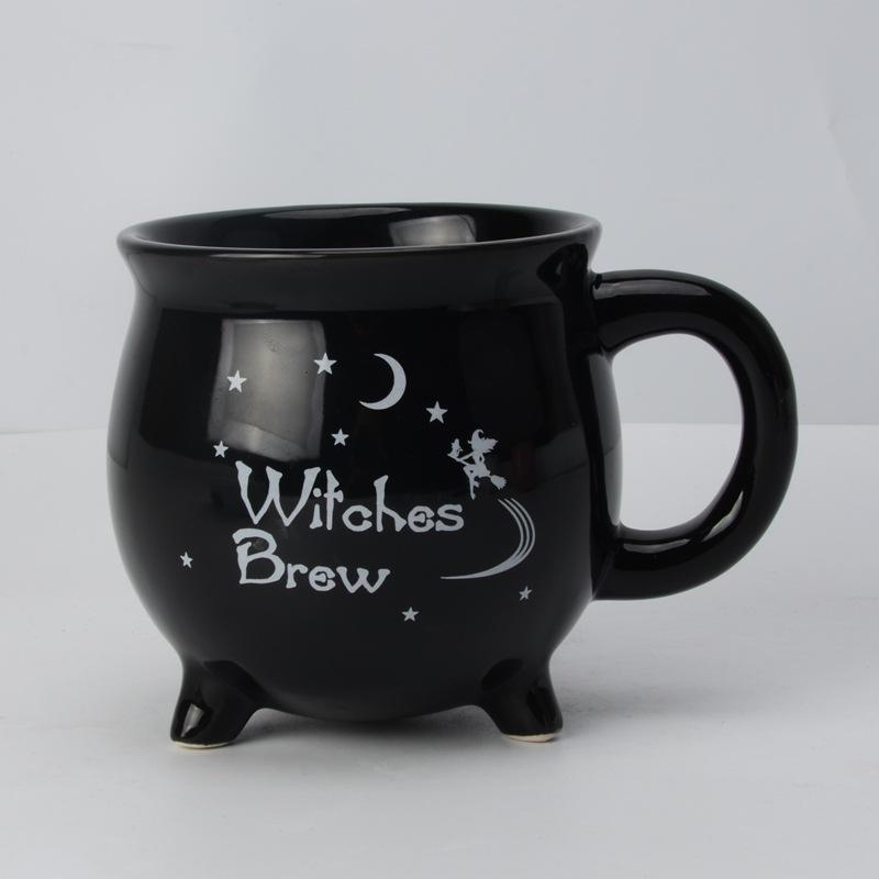 Halloween Ghost Festival Witch Ceramic Mug - Creative Gift Cup 401-500ml