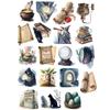 1 Set Watercolor Halloween Vampire Decoration Books Stickers DIY Scrapbooking Diary  Project Decoration  Vintage  Journal