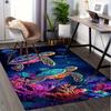 1pc Sea turtles,Coral reef,Underwater World Office Carpet Soft Polyester Entrance Carpet Washable No