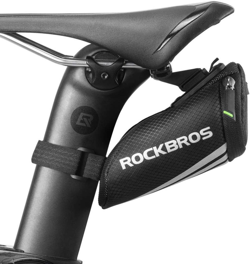 ROCKBROS Bicycle Saddle Road Bike Frame Easy Mini Bag, Small, Bag, Lightweight, Reflective, Installation, Stable,