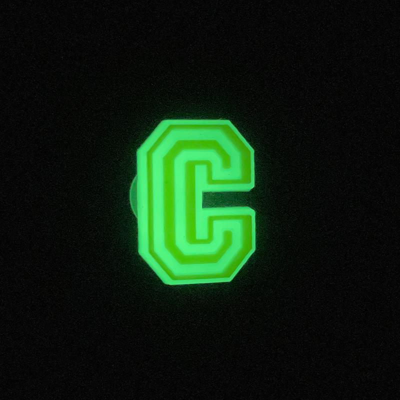 New Glow Letter Shoes Charms for Clog Sandals Shoe Charm Decoration 0-6 Number Alphabet ABC-Z Letter DIY Shoes Pins for Men Wome