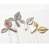 4pcs Curtain Tieback Hooks Vintage Leaf-shape Curtain Holdbacks Hooks Wall Mounted Drapery Tieback Towel Hook Hanger