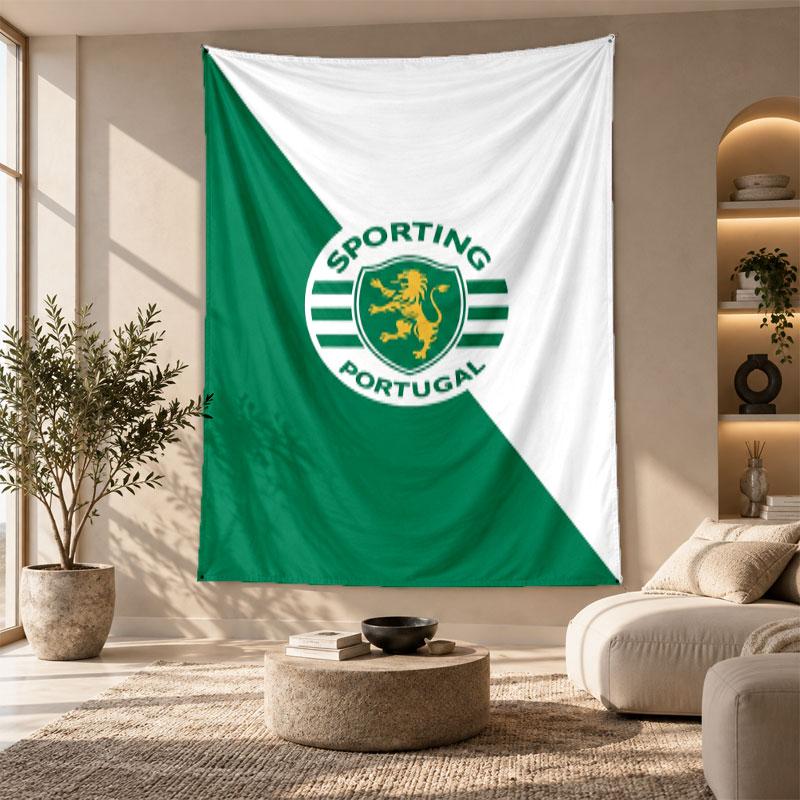 Decorative Tapestry,Sporting CP FC Printed Wall Art, Lightweight Wall Hanging For Bedroom Background