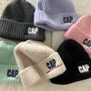Autumn and Winter New Style Knitted Woolen Hat for Women Alphabet Versatile Couple Pullover Hat  Hip Hop Trendy Warm and Cold Hat for Men
